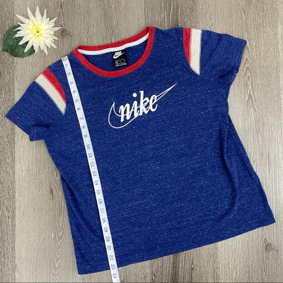 Nike Retro Marled Blue Red Cream Shortsleeved Tee - Picture 9 of 9